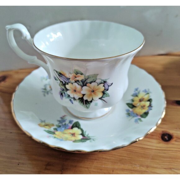 Vintage Royal Albert Cup & Saucer Set Summertime Series Partridge Pea - Picture 11 of 13